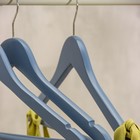 Плечики - вешалка для одежды LaDо́m Brillant, 44.5×23×1.2 см, 3 шт., дерево, синие - Фото 8