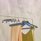Плечики - вешалки для одежды деревянные LaDо́m Brillant, 44,5×23×1,2 см, 3 шт, цвет синий - Фото 10