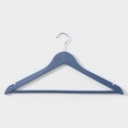 Плечики - вешалка для одежды LaDо́m Brillant, 44.5×23×1.2 см, 3 шт., дерево, синие - Фото 6