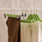 Плечики - вешалки для одежды деревянные LaDо́m Brillant, 44,5×23×1,2 см, 3 шт, цвет зелёный - Фото 7
