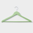 Плечики - вешалки для одежды деревянные LaDо́m Brillant, 44,5×23×1,2 см, 3 шт, цвет зелёный - Фото 3