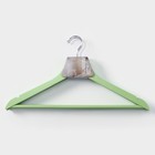 Плечики - вешалки для одежды LaDо́m Brillant, 44.5×23×1.2 см, 3 шт., дерево, фисташковые - Фото 8