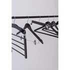 Плечики - вешалка для брюк и юбок LaDо́m Bois, 44.5×1.2×27.5 см, с зажимами, широкие плечики, сорт А, дерево - Фото 5