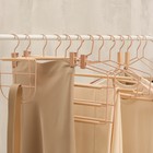 Вешалка для брюк и юбок LaDо́m Laconique, 28×11.5×2.8 см, с зажимами, розовые - Фото 7