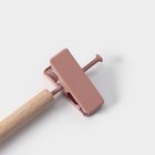 Вешалка для брюк и юбок LaDо́m Laconique, 28×11.5×2.8 см, с зажимами, розовые - Фото 4