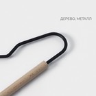 Плечики - вешалка для одежды LaDо́m Laconique, 42×19.5×1 см, чёрные - Фото 3