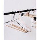 Плечики - вешалка для одежды LaDо́m Laconique, 42×19.5×1 см, чёрные - Фото 6