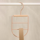 Вешалка для ремней и шарфов LaDо́m Laconique, 11.5×23×1.1 см, многоуровневая, розовая - Фото 3