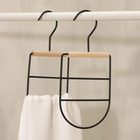 Вешалка для ремней и шарфов LaDom Laconique, 11.5×23.5×1.1 см, многоуровневая, чёрная - Фото 3