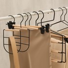 Вешалка для ремней и шарфов LaDom Laconique, 11.5×23.5×1.1 см, многоуровневая, чёрная - Фото 5