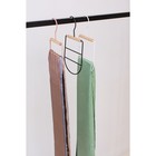 Вешалка для ремней и шарфов LaDom Laconique, 11.5×23.5×1.1 см, многоуровневая, чёрная - Фото 6