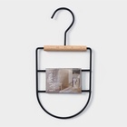 Вешалка для ремней и шарфов LaDom Laconique, 11.5×23.5×1.1 см, многоуровневая, чёрная - Фото 10