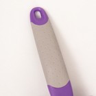 Пуходерка с прорезиненной ручкой, закругленные зубья, малая, 6,5 х 14,5 см, фиолетовая - фото 8896405