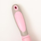 Пуходёрка пластиковая с функцией самоочистки, 9 х 18,5 см, розовая - Фото 4