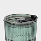 Стакан «Вино Верде», 350 мл, с крышкой и трубочкой, стекло, зелёный - Фото 4