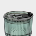 Стакан «Вино Верде», 350 мл, с крышкой и трубочкой, стекло, зелёный - Фото 5