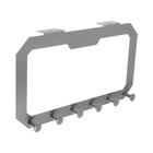 Вешалка ТУНДРА TVS002, металлическая, шестирожковая, самоклеящаяся, цвет серый - Фото 3