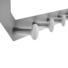 Вешалка ТУНДРА TVS002, металлическая, шестирожковая, самоклеящаяся, цвет серый - Фото 4