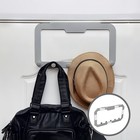 Вешалка ТУНДРА TVS002, металлическая, шестирожковая, самоклеящаяся, цвет серый - Фото 2