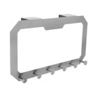 Вешалка ТУНДРА TVS001, металлическая, шестирожковая, накидная, цвет серый - Фото 3