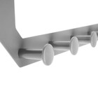 Вешалка ТУНДРА TVS001, металлическая, шестирожковая, накидная, цвет серый - Фото 5