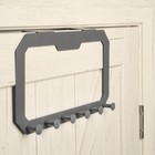 Вешалка ТУНДРА TVS001, металлическая, шестирожковая, накидная, цвет серый - Фото 7