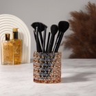 Подставка для хранения косметических принадлежностей «Vivien», 10×9 см, золотистая - Фото 3