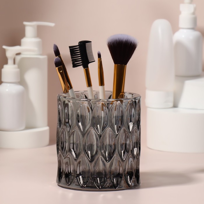 Подставка для хранения косметических принадлежностей «Stella», 10 х 9,5 см, цвет чёрный 38631