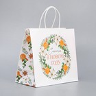 Пакет подарочный новогодний крафтовый «Тепла и уюта», 25 х 22 х 12 см, Новый год (комплект 2 шт) - фото 22782668