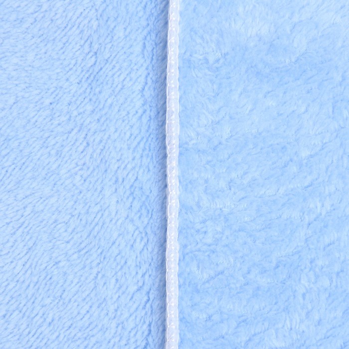 Полотенце-чалма для сушки волос Этель цвет голубой, 65*25 см, 100% п/э
