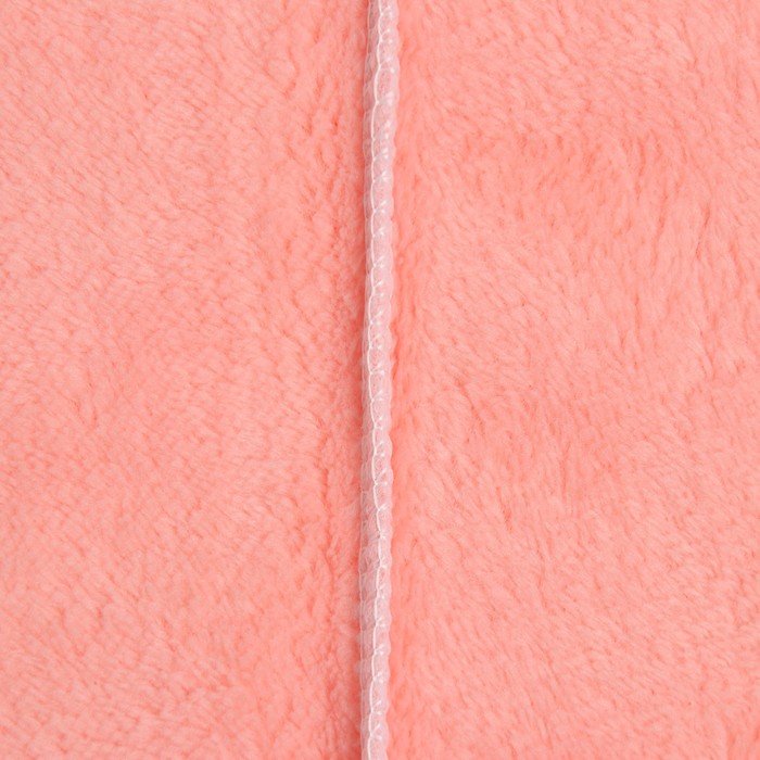 Полотенце-чалма для сушки волос Этель цвет светло-розовый, 65*25 см, 100% п/э - фото 1884278065