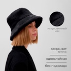 Панама зимняя женская MINAKU, размер one size 52-58, чёрная - Фото 4