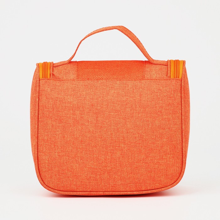 Косметичка-несессер на молнии, 1 наружный карман, цвет оранжевый 38633