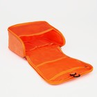 Косметичка-несессер на молнии, с крючком, наружный карман, цвет оранжевый - фото 9207344