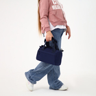 Сумка детская спортивная на молнии для девочки, наружный карман, цвет синий - Фото 6