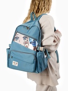 Рюкзак школьный на молнии, с принтом, размер 30×13×42 см, синий - Фото 9