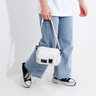 Сумка молодёжная на молнии, 22×6×16 см, белая - Фото 2