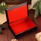 Шкатулка «Снегурочка со снегирём», 10×14 см, лаковая миниатюра - фото 26166664