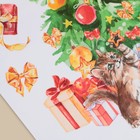 Наклейка для окон «Новогодняя ель», многоразовая, 33 × 50 см - фото 10934043