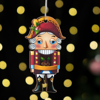 Ёлочная игрушка двусторонняя «Щелкунчик», 9×6 см