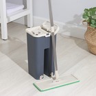 Набор для уборки Magic Compact: швабра с отжимом и ведро, ведро 20×17,5×35,5 см, размер насадки 32,5×12,5 см, цвет графит - Фото 2