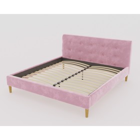 Кровать Пайли с орт.основанием 1600х2000 Розовый Велюр