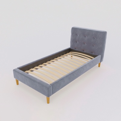 Кровать Пайли с орт.основанием 900х2000 Серый Велюр