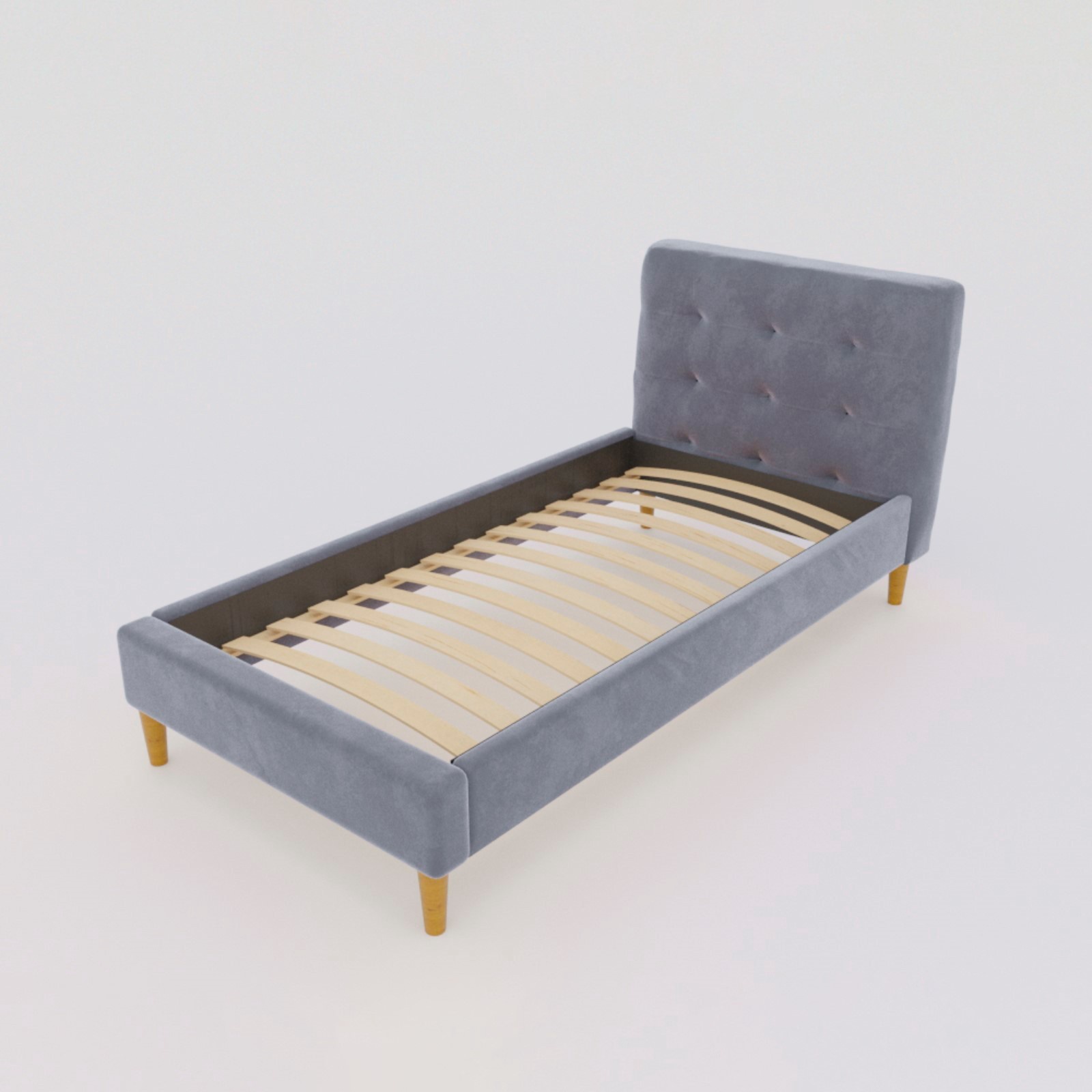 Кровать Пайли с орт.основанием 1200х2000 Серый Велюр (10030004 ...