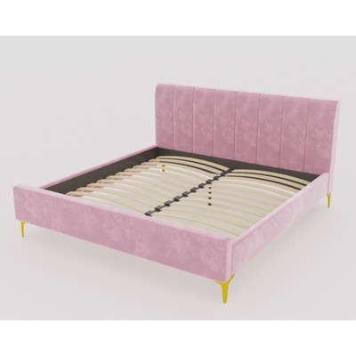 Кровать Рошаль с орт.основанием 1400х2000 Розовый Велюр