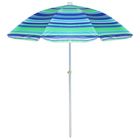 Зонт пляжный «Модерн» с механизмом наклона, d=132 cм, h=160 см, с серебристым покрытием, МИКС - Фото 1