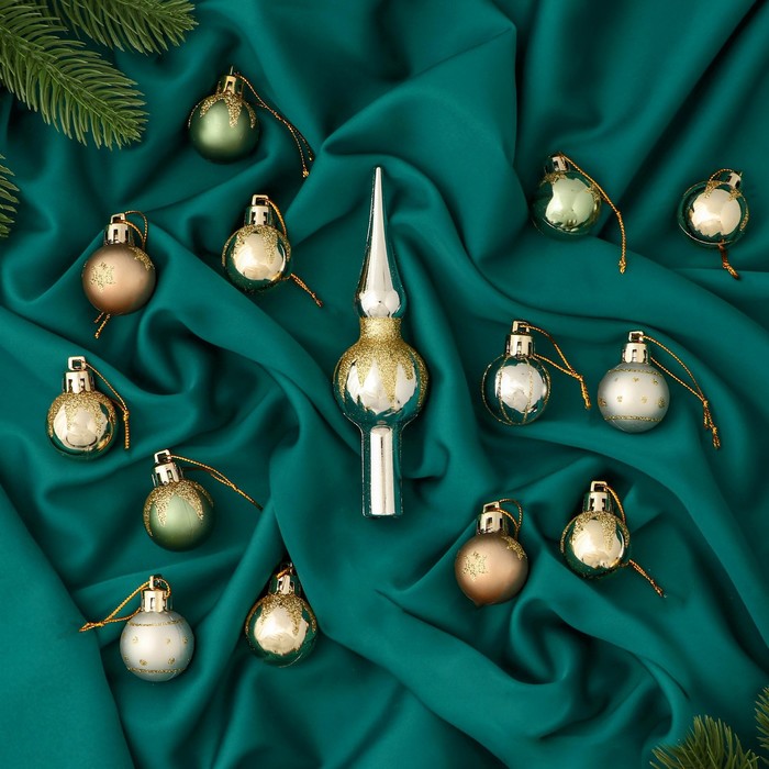 Ёлочные игрушки «Сочельник. Сияние», новогодние, набор 15 шт. - Фото 1