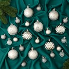 Ёлочные игрушки «Хоровод», шары новогодние, d=2.5 и 5.5 см, набор 33 шт. - Фото 1