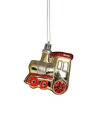 Ёлочные игрушки 3 шт. «Зимнее волшебство. Паровозик» пластик, 6.5×7 см, золото 9510300