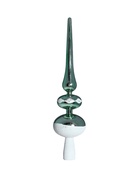 Ёлочные игрушки «Льдинки», шары новогодние, набор 19 шт., зелёный - фото 8082879